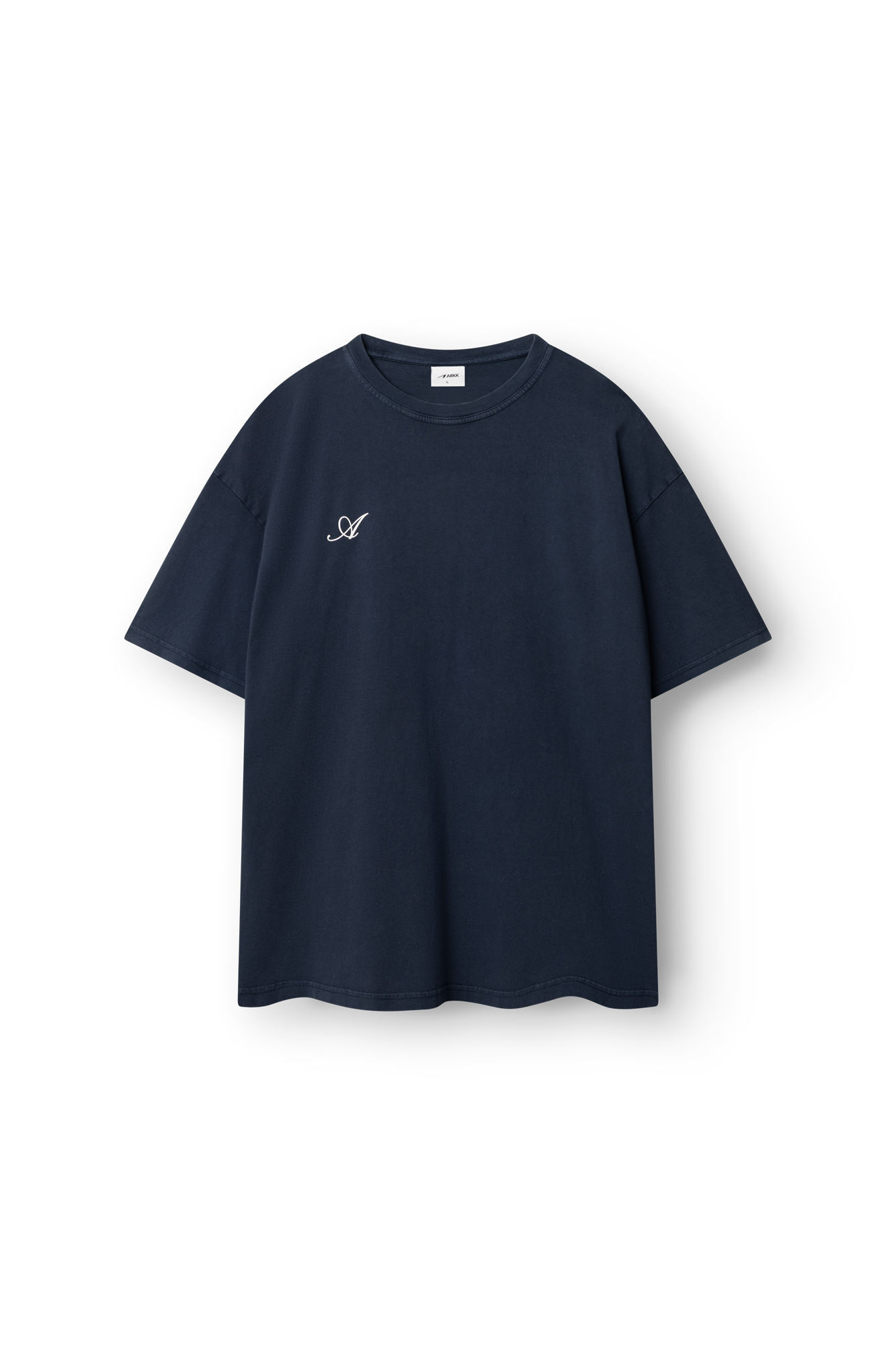 ARKK Apparel Sans Serif Boxy Tee | Navy T-Shirt